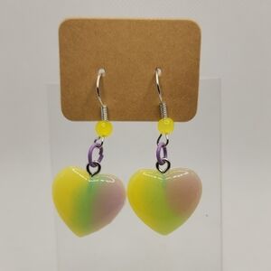 Heart-Shaped Multicolor Earrings